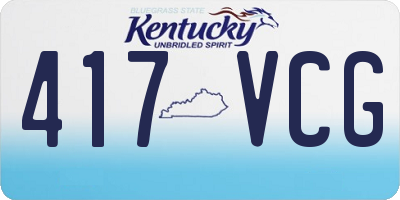 KY license plate 417VCG