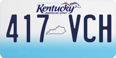 KY license plate 417VCH