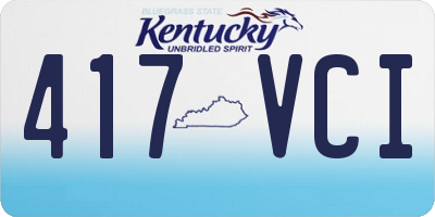 KY license plate 417VCI