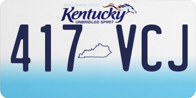 KY license plate 417VCJ