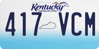 KY license plate 417VCM