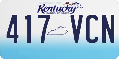 KY license plate 417VCN
