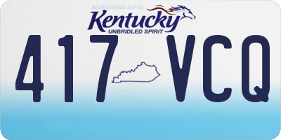 KY license plate 417VCQ