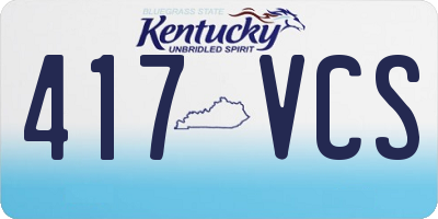 KY license plate 417VCS