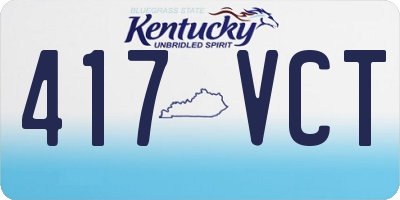 KY license plate 417VCT