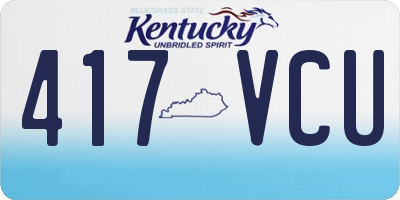 KY license plate 417VCU