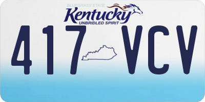 KY license plate 417VCV