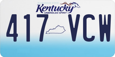 KY license plate 417VCW