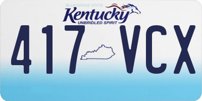 KY license plate 417VCX