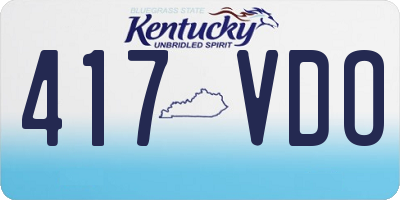 KY license plate 417VDO