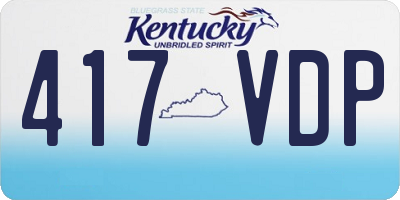 KY license plate 417VDP