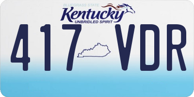 KY license plate 417VDR