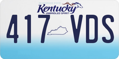 KY license plate 417VDS