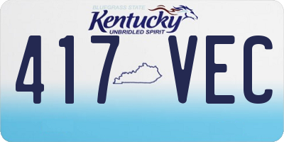 KY license plate 417VEC