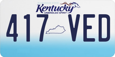 KY license plate 417VED