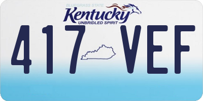 KY license plate 417VEF