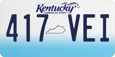 KY license plate 417VEI