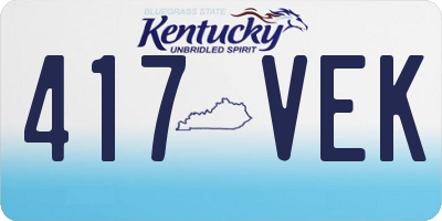KY license plate 417VEK