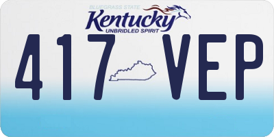 KY license plate 417VEP