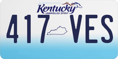 KY license plate 417VES