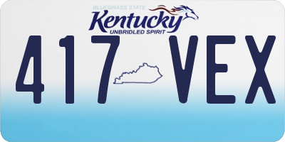 KY license plate 417VEX