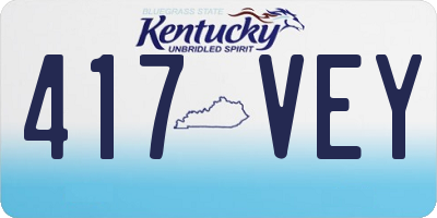 KY license plate 417VEY