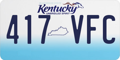 KY license plate 417VFC