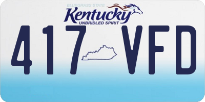 KY license plate 417VFD