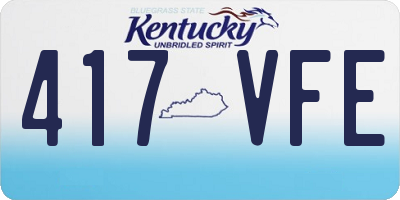 KY license plate 417VFE