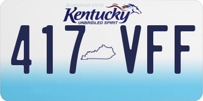 KY license plate 417VFF