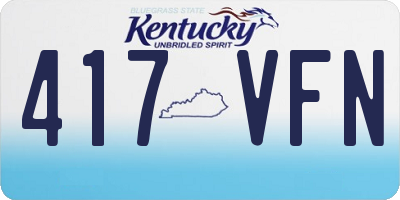 KY license plate 417VFN