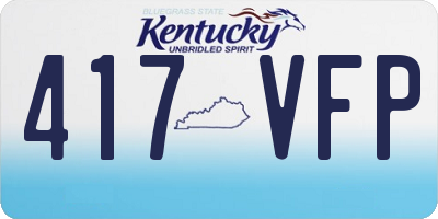 KY license plate 417VFP