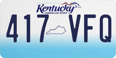KY license plate 417VFQ