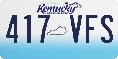 KY license plate 417VFS