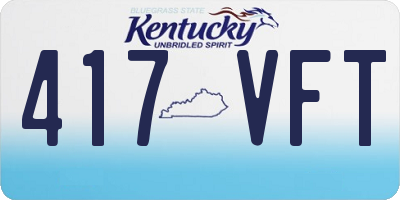 KY license plate 417VFT