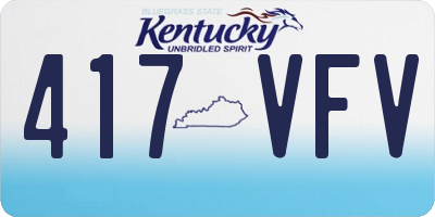 KY license plate 417VFV