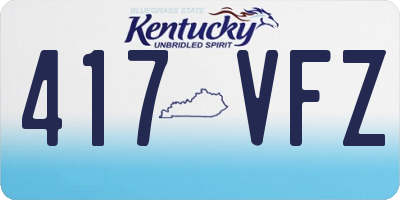KY license plate 417VFZ