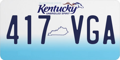 KY license plate 417VGA