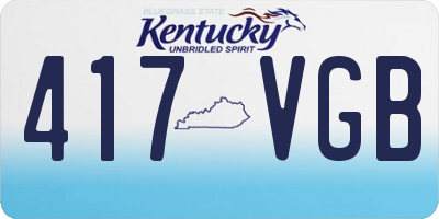 KY license plate 417VGB