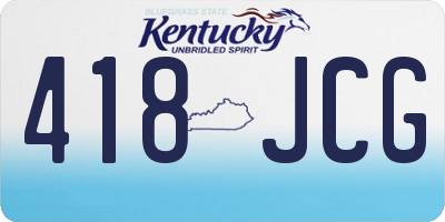 KY license plate 418JCG