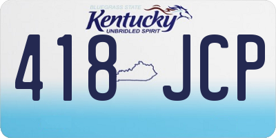 KY license plate 418JCP