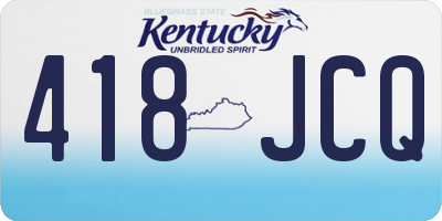 KY license plate 418JCQ