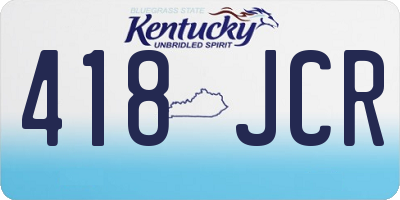 KY license plate 418JCR