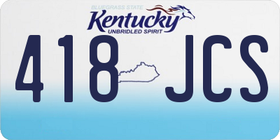 KY license plate 418JCS