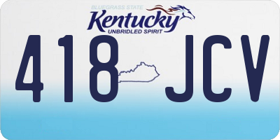 KY license plate 418JCV
