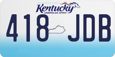 KY license plate 418JDB