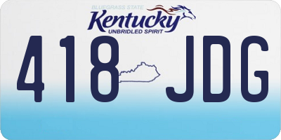 KY license plate 418JDG