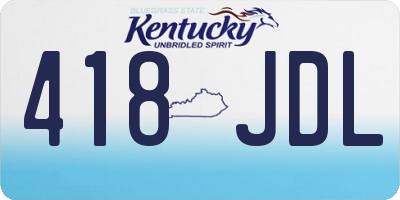 KY license plate 418JDL