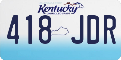 KY license plate 418JDR