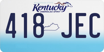 KY license plate 418JEC